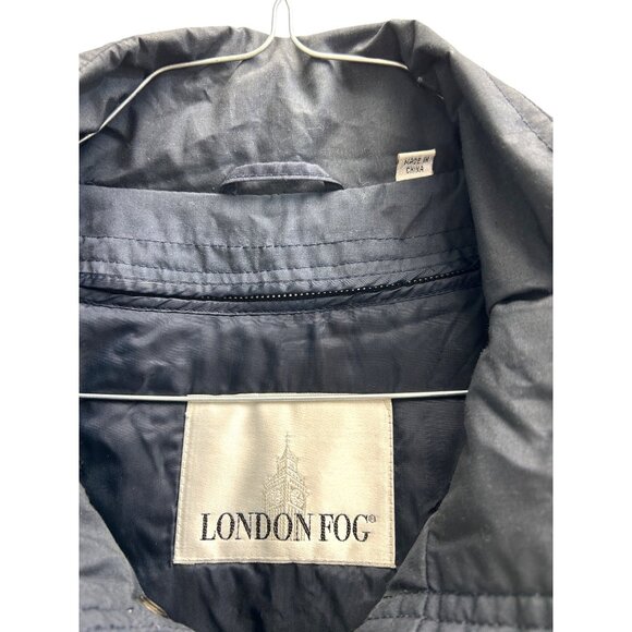 London Fog Mens Beige Removable Lined Jacket Size Large Waterproof Nylon Shell - Picture 5 of 16